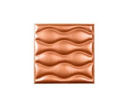 Мягкая стеновая панель из экокожи Wave - Bronze