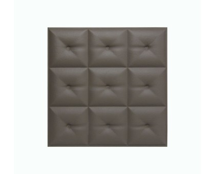 Мягкая стеновая панель из экокожи Boss 400х400 мм - Chestnut