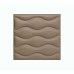 Мягкая стеновая панель из экокожи Wave 400 х 400 мм - Coffee
