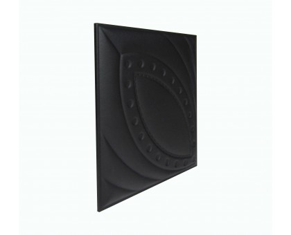 Мягкая стеновая панель из экокожи Petal 400х400 мм - Black