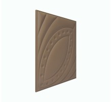 Мягкая стеновая панель из экокожи Petal 400х400 мм - Coffee