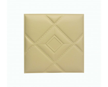 Мягкая стеновая панель из экокожи Luck 400 х 400 мм - Peach