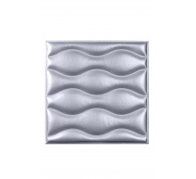 Мягкая стеновая панель из экокожи Wave - Silver в г. Екатеринбург