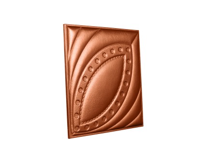 Мягкая стеновая панель из экокожи Petal 400х400 мм - Bronze