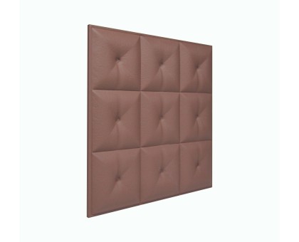 Мягкая стеновая панель из экокожи Boss 400х400 мм - Salmon