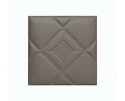 Мягкая стеновая панель из экокожи Luck 400 х 400 мм - Chestnut