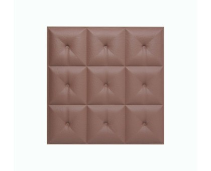 Мягкая стеновая панель из экокожи Boss 400х400 мм - Salmon