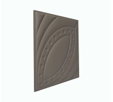 Мягкая стеновая панель из экокожи Petal 400х400 мм - Chestnut