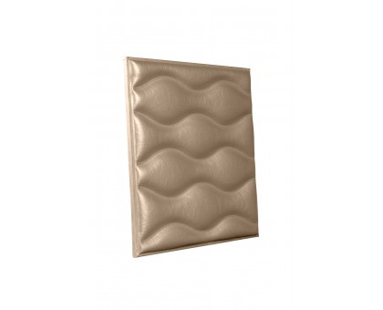 Мягкая стеновая панель из экокожи Wave - Apricot