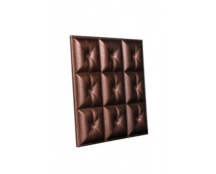 Мягкая стеновая панель из экокожи Boss 400х400 мм - Nut