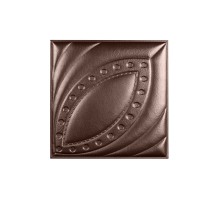 Мягкая стеновая панель из экокожи Petal 400х400 мм - Nut
