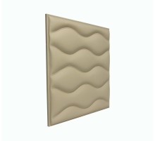 Мягкая стеновая панель из экокожи Wave 400 х 400 мм - Latte в г. Екатеринбург