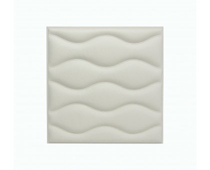 Мягкая стеновая панель из экокожи Wave 400 х 400 мм - Almond