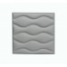 Мягкая стеновая панель из экокожи Wave 400 х 400 мм - Gray