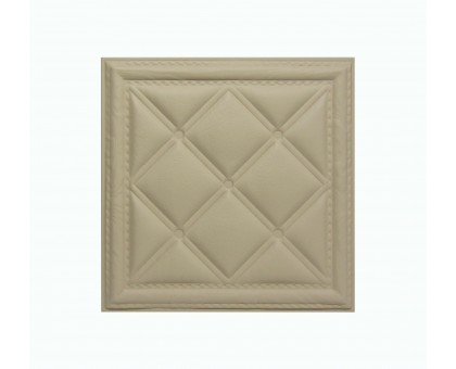 Мягкая стеновая панель из экокожи Classic 400х400 мм - Latte