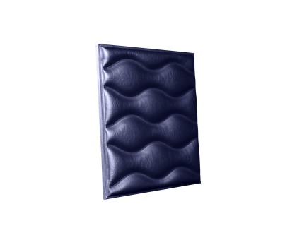 Мягкая стеновая панель из экокожи Wave - Navy