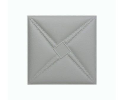 Мягкая стеновая панель из экокожи Stella 400х400 мм - Gray