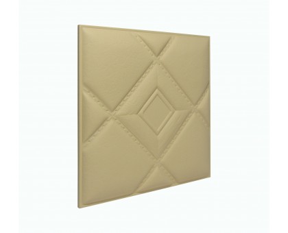 Мягкая стеновая панель из экокожи Luck 400 х 400 мм - Peach