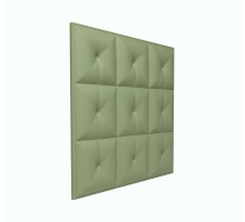Мягкая стеновая панель из экокожи Boss 400х400 мм - Olive