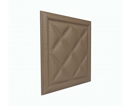 Мягкая стеновая панель из экокожи Classic 400х400 мм - Coffee