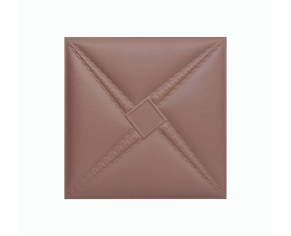 Мягкая стеновая панель из экокожи Stella 400х400 мм - Salmon