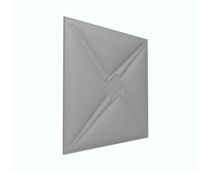 Мягкая стеновая панель из экокожи Stella 400х400 мм - Gray