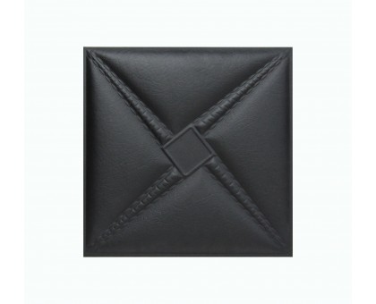 Мягкая стеновая панель из экокожи Stella 400х400 мм - Black