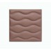 Мягкая стеновая панель из экокожи Wave 400 х 400 мм - Salmon
