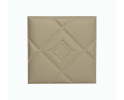 Мягкая стеновая панель из экокожи Luck 400 х 400 мм - Latte