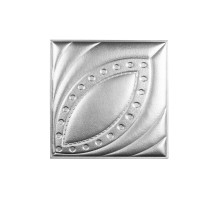 Мягкая стеновая панель из экокожи Petal 400х400 мм - Silver