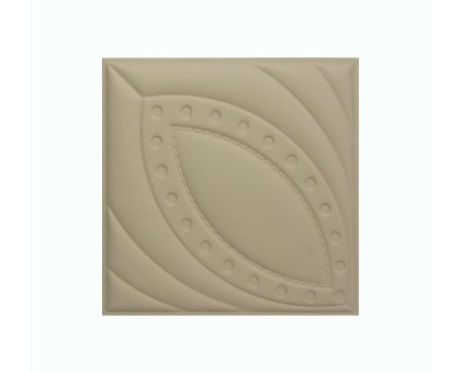 Мягкая стеновая панель из экокожи Petal 400х400 мм - Latte