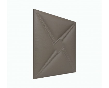Мягкая стеновая панель из экокожи Stella 400х400 мм - Chestnut