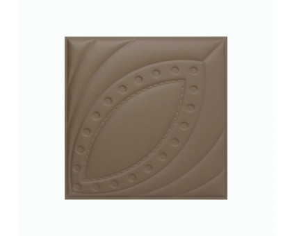 Мягкая стеновая панель из экокожи Petal 400х400 мм - Coffee