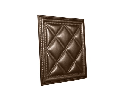 Мягкая стеновая панель  из экокожи Classic 400х400 мм - Nut