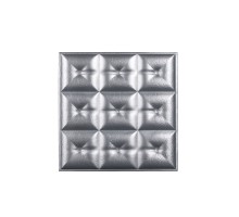 Мягкая стеновая панель из экокожи Boss 400х400 мм - Silver