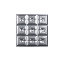 Мягкая стеновая панель из экокожи Boss 400х400 мм - Silver в г. Екатеринбург