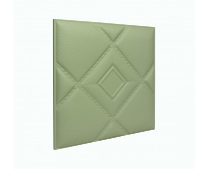 Мягкая стеновая панель из экокожи Luck 400 х 400 мм - Olive