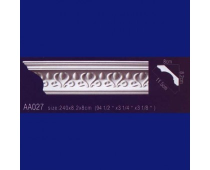 потолочный плинтус с орнаментом Гибкий AA027F в г. Екатеринбург