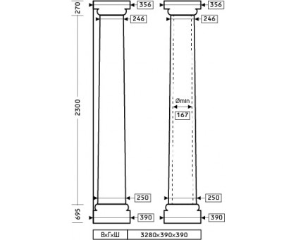 Колонна 1.30.105-дм.250мм в г. Екатеринбург