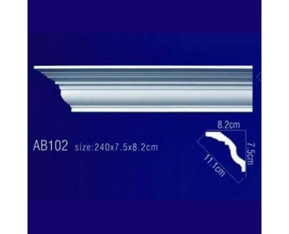 Плинтус потолочный без орнамента Гибкий AB102F в г. Екатеринбург