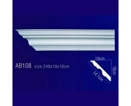 Плинтус потолочный без орнамента Гибкий AB108F в г. Екатеринбург