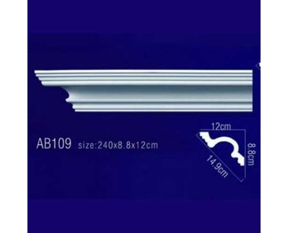 AB109 Плинтус потолочный без орнамента в г. Екатеринбург