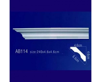 Плинтус потолочный без орнамента Гибкий AB114F в г. Екатеринбург