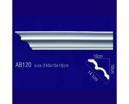AB120 Плинтус потолочный без орнамента в г. Екатеринбург