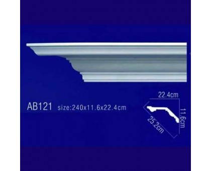 AB121 Плинтус потолочный без орнамента в г. Екатеринбург