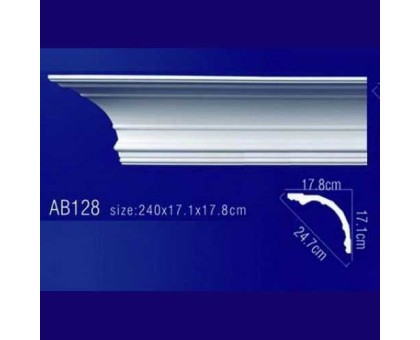 AB128 Плинтус потолочный без орнамента в г. Екатеринбург