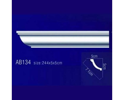 AB134 Плинтус потолочный без орнамента в г. Екатеринбург