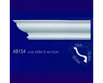 AB154 Плинтус потолочный без орнамента в г. Екатеринбург