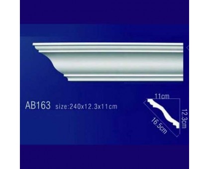 AB163 Плинтус потолочный без орнамента в г. Екатеринбург