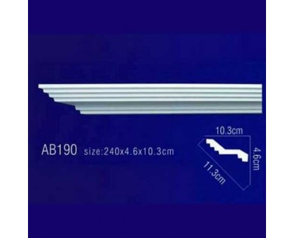 Плинтус потолочный без орнамента Гибкий AB190F в г. Екатеринбург